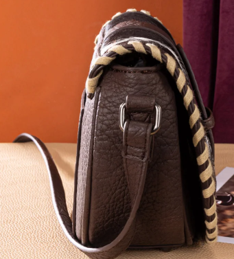 Trinity Ranch Western Hair-On Cowhide Saddle Crossbody